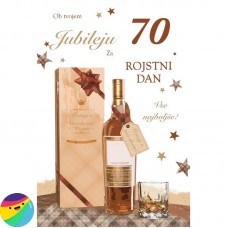 Voščilnica z notranjim verzom - 70 Viski